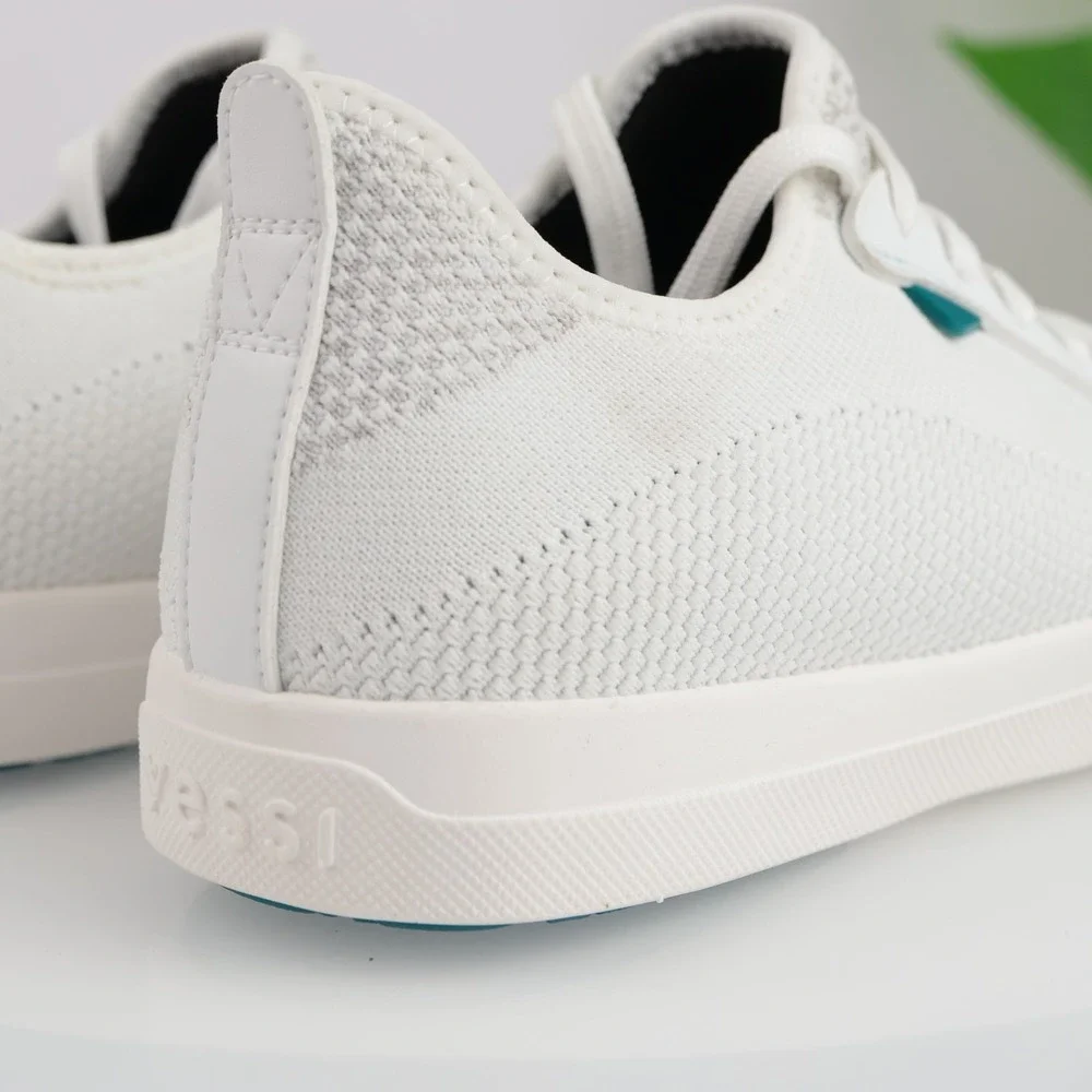 Vessi Womens Weekend Sneaker Size 9 Waterproof White Marble Lace Up Comfort Shoe